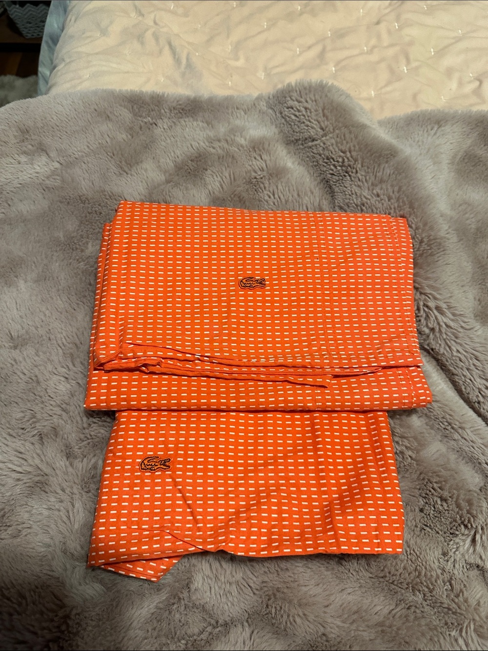 Lacoste Orange king pillowcases